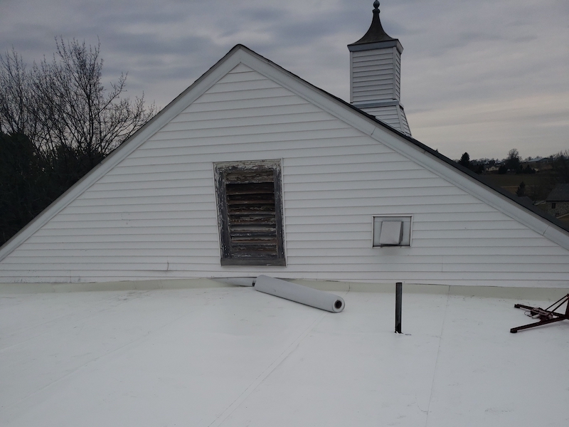 roof repair of blue rock fire department