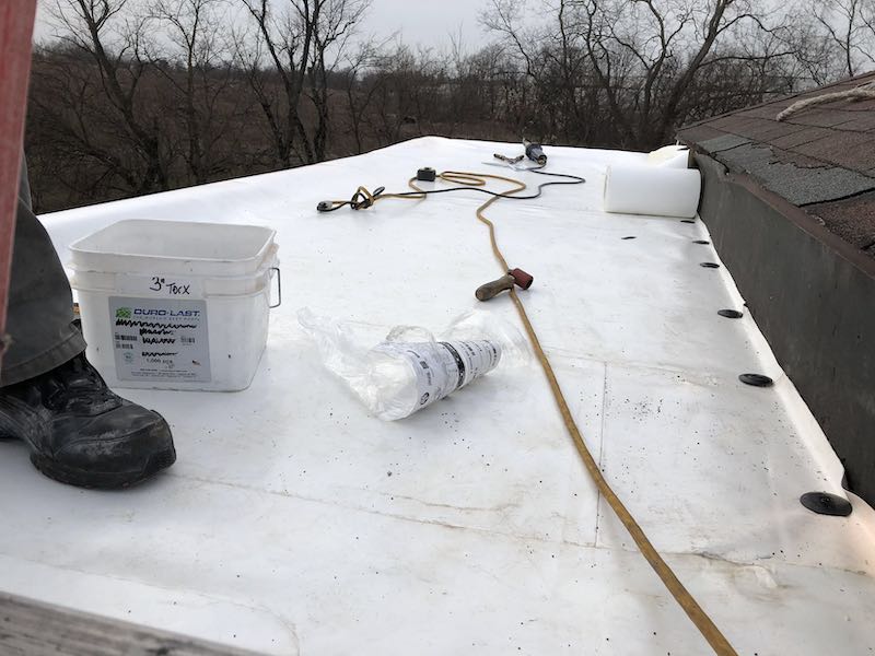 roof repair of clipper magazine tower