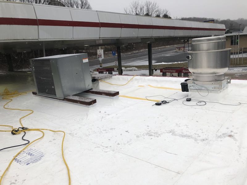 roof repair of speedway gas station