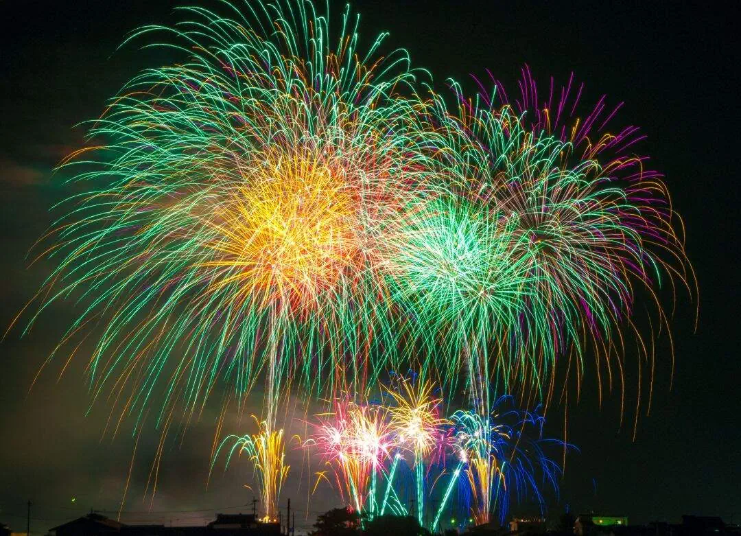 fireworks in a New Year's celebration