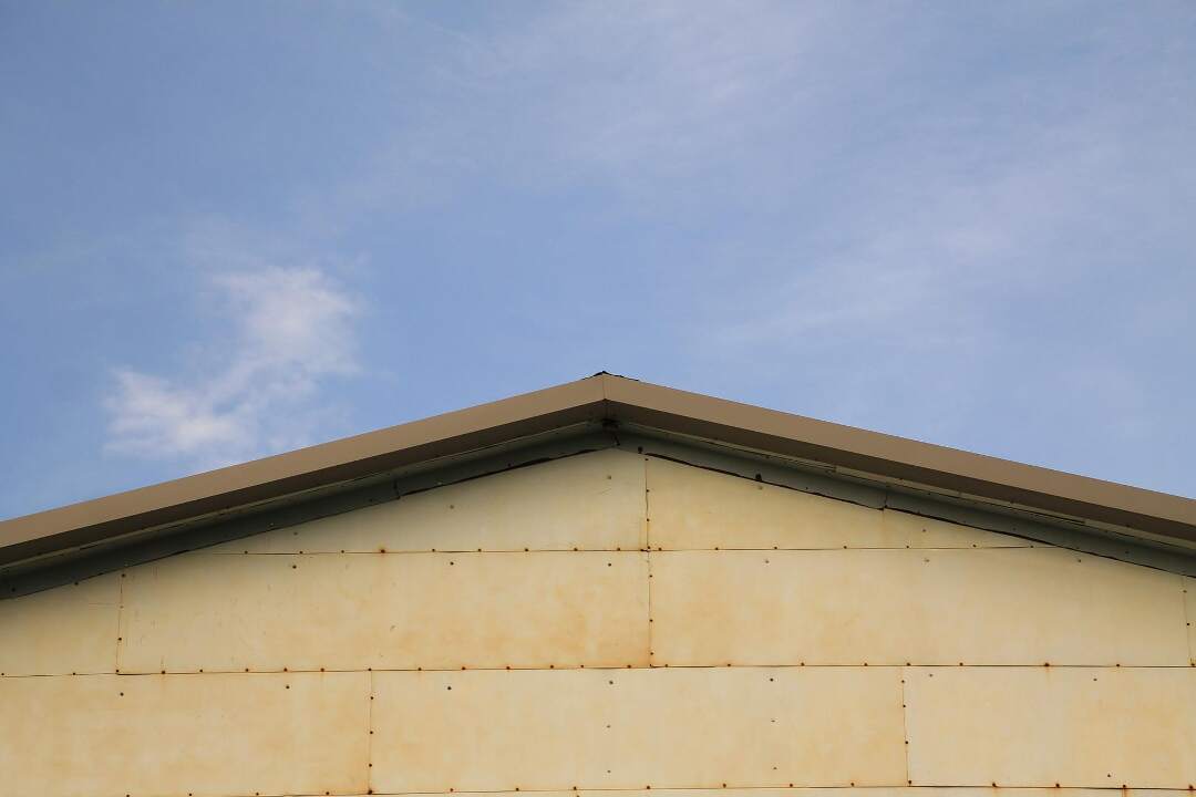 A low-slope commercial metal roof.