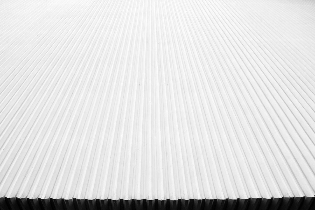 a corrugated metal commercial roof
