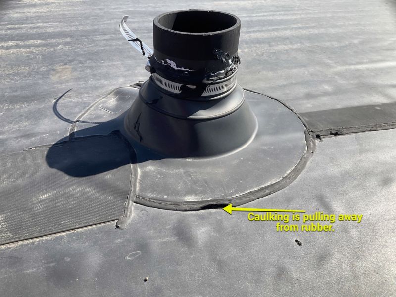 a faulty EPDM roofing installation job