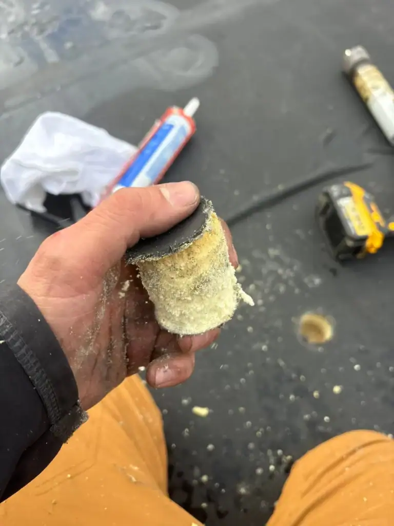 Core samples for inspection