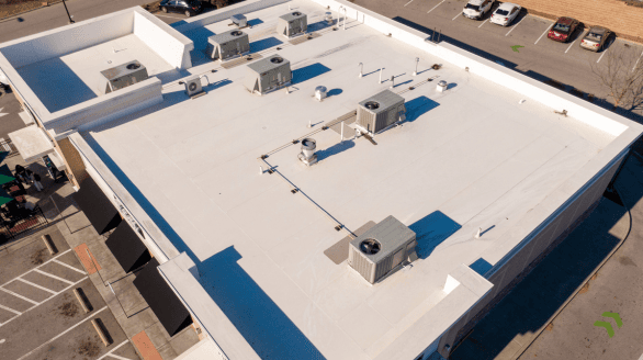 a rooftop of a building with air conditioning