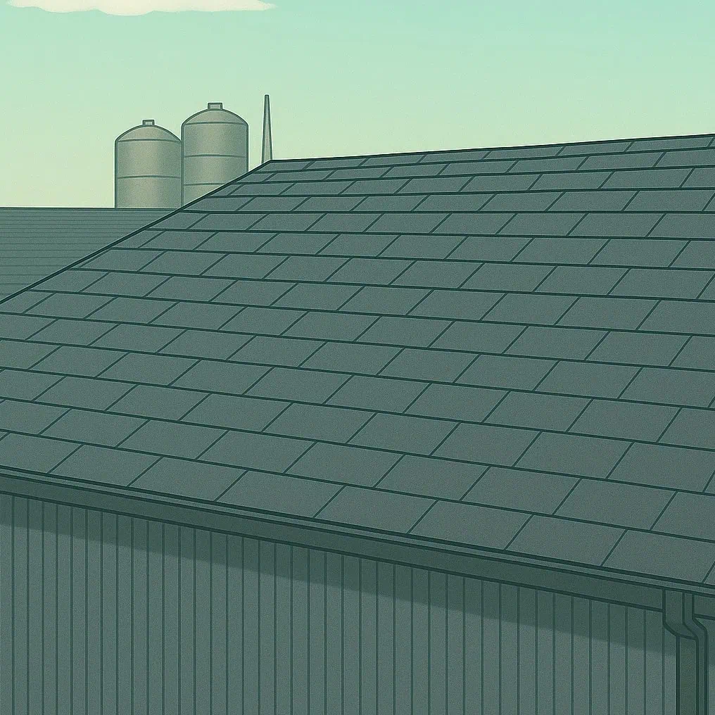 a roof of a building