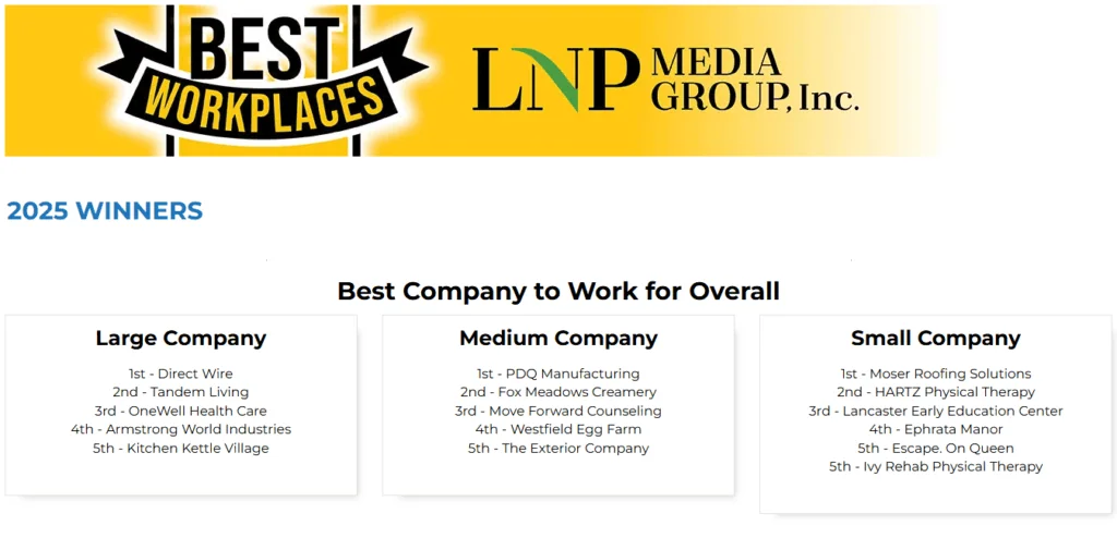 Best company to work for overall list